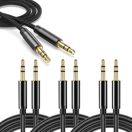 Pddenality 3 Pcs Aux Cord Set (1m 1.5m 2m) Aux Cable 3.5mm To 3.5mm Audio Cable for Headphone Car Audio Laptop Smartphone Jack To Jack Cable Headphone Aux Lead for Car Aux To Aux Cable Black