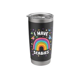 I Have Scabies Funny Retro Offensive Inappropriate Meme Stainless Steel Insulated Tumbler
