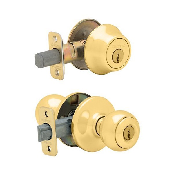 Kwikset 690 Polo Entry Knob and Single Cylinder Deadbolt Combo