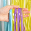 BRAVESHINE Tinsel Foil Fringe Curtains - 2Pcs 3.2x8.2ft Pastel Colourful
