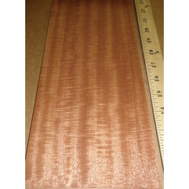 Sapele Ribbon Mahogany Quarter Cut Wood Veneer 6" x 12" raw no Backing 1/42"