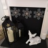 Elegance by Snow White Decorative 30cm Hanging Glitter Snowflake, Gold