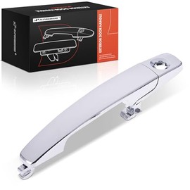 A-premium - Manija de Puerta Exterior del Lado del Conductor o del Pasajero con Ojo de Cerradura Compatible con Ford Focus 2008 2009 2010 2011, Chapado en Cromo, Reemplazo# 8S4Z54218A14CA