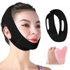 Double Chin Reducer with Gua Sha Facial Tool, Chin Strap