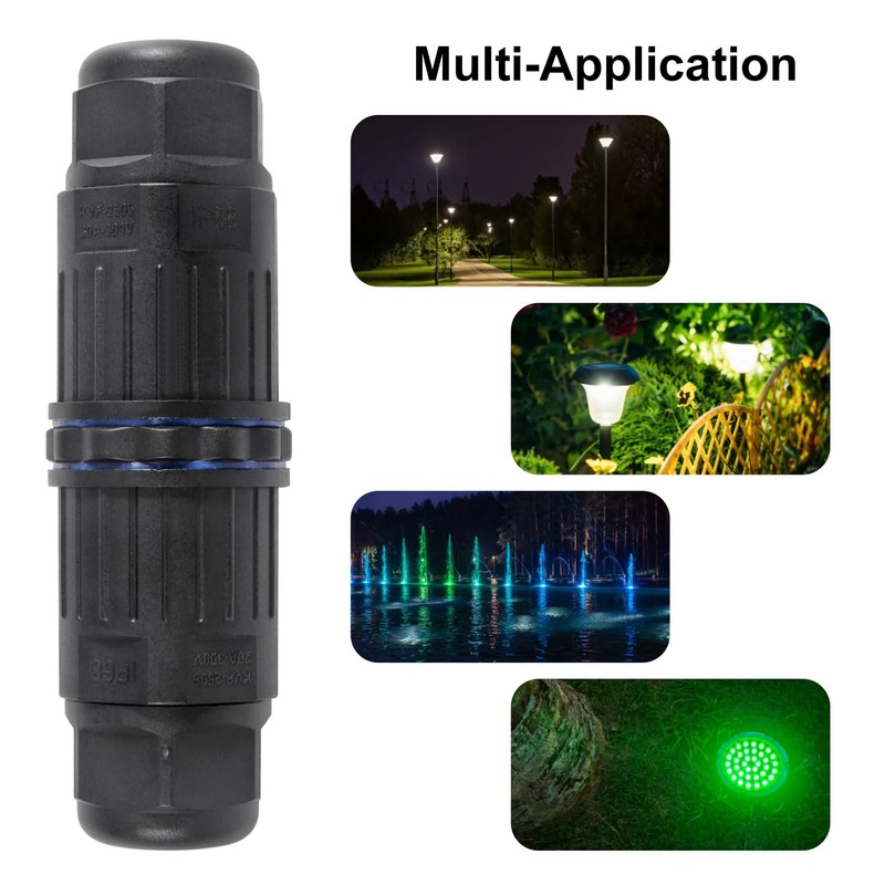 5Pcs Waterproof Cable Connector 4Pin Wire Connector 4 Way Inline