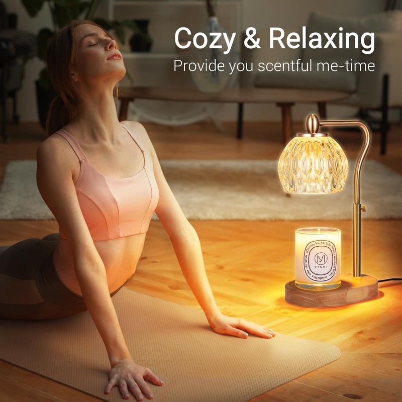 NVRGIUP Candle Warmer, Candle Warmer Lamp with Timer & Dimmer