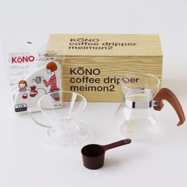 KONO-Style Prestigious Dripper Set of 2, Wood Handle