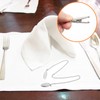4 Pcs Napkin Chain with Clip Silver, Personal Serviette Chain