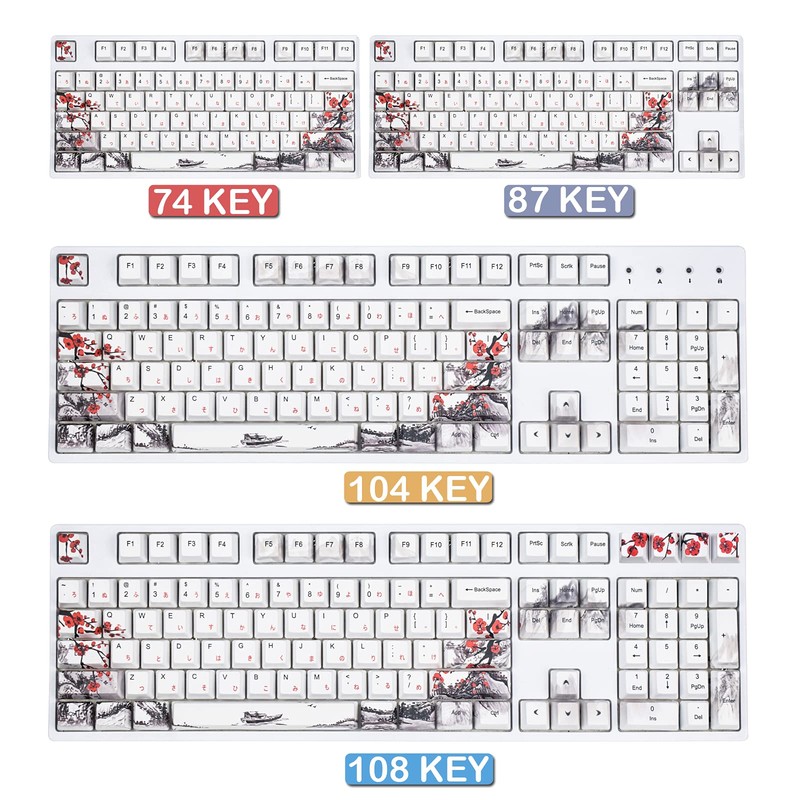 MOLGRIA Keycaps 110 Set for Full Size Mechanical Keyboard, Custom