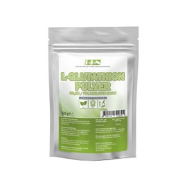 L-Glutathion Pulver reduziert - 50 g - 100% rein und aus pflanzlicher Fermentation - vegan - ohne Hilfs- und Zusatzstoffe - Deutsche Herstellung & Abfüllung