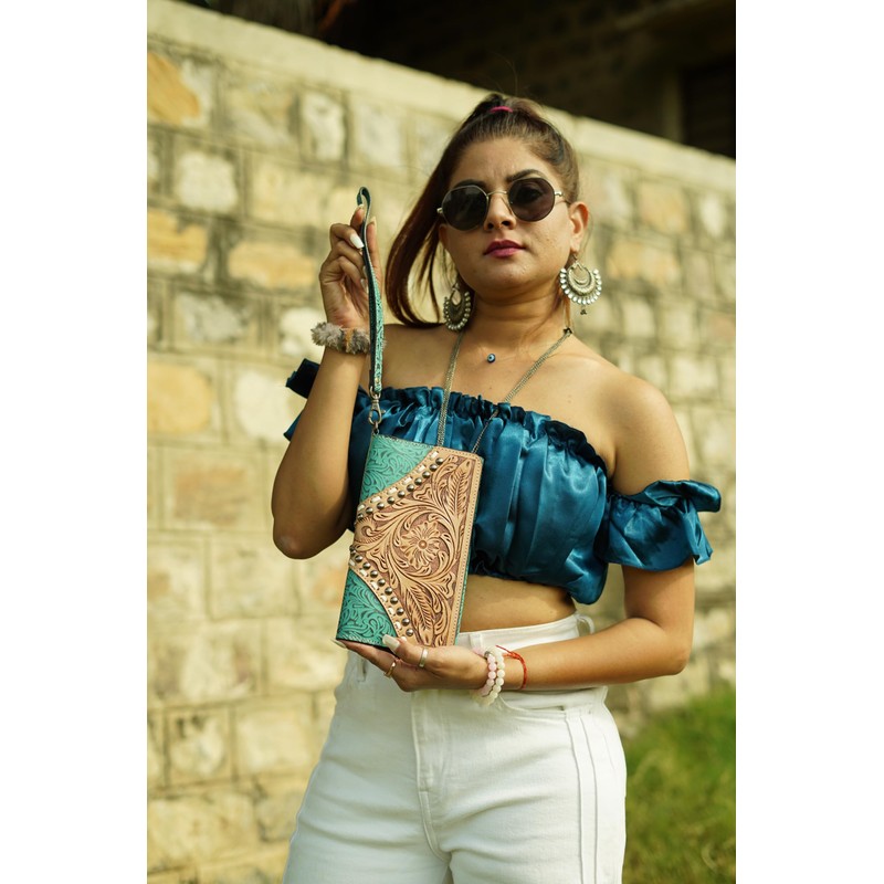 Dev Export Tooled Leather Hand Tooled Carving Wallet Western Style