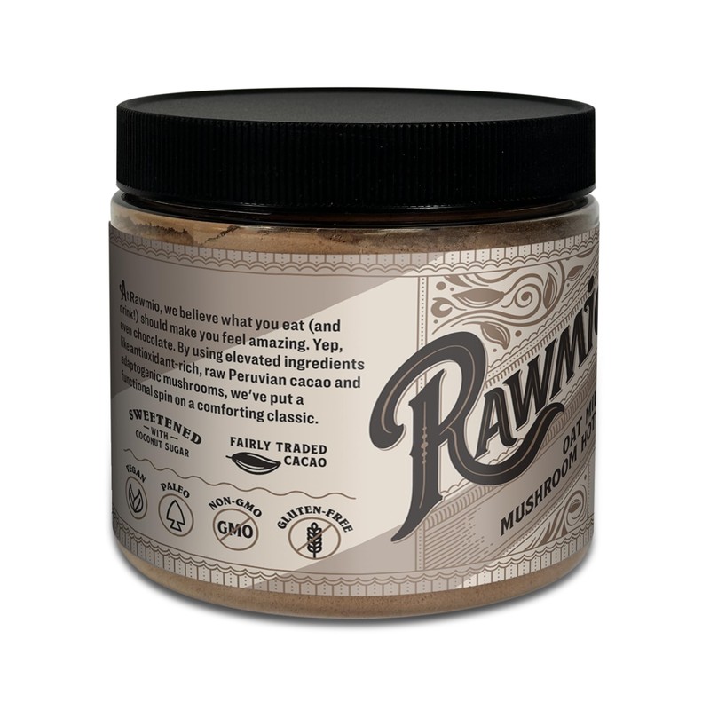 Rawmio Oat Milk Mushroom Hot Chocolate - Vegan, Kosher, Low-Fat