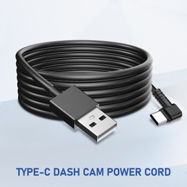 Dash Cam Charging Power Cable, USB-C Car Charging Power Cable, Mini、Type-C Charging Cable, For Dash Cam/Rearview Mirror/Camera Charging Cable (Not Suitable For Transmission Power) (Type-c 11.5ft)