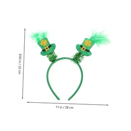 IWOWHERO 2pcs Headband Women's Headbands Irish Headbands Patrick Headbands Saint Patricks Day Headband St Patricks Headbands for Women Irish Hat Hairband Satin Headband Metal Green