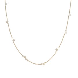 Honeycat Starling Tiny Star Charms Necklace in Gold, Rose Gold, or Silver | Minimalist, Delicate Jewelry (Gold)