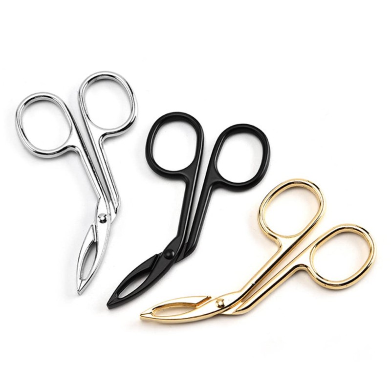 BIUDECO 3pcs Professional Eyebrow Tweezers Comfortable Grip Stainless Steel Kit