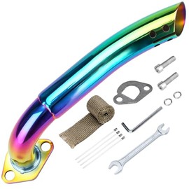 Kit de tubo de escape 212 para Predator 212 cc, 196 cc, 224 cc, 6,5 hp, Coleman CT200u CT200u-ex B200R BT200X KT196 Baja Warrior MB200 Axis M200 GX160 GX200 Engine Mini Bike Go Kart Performance Piezas