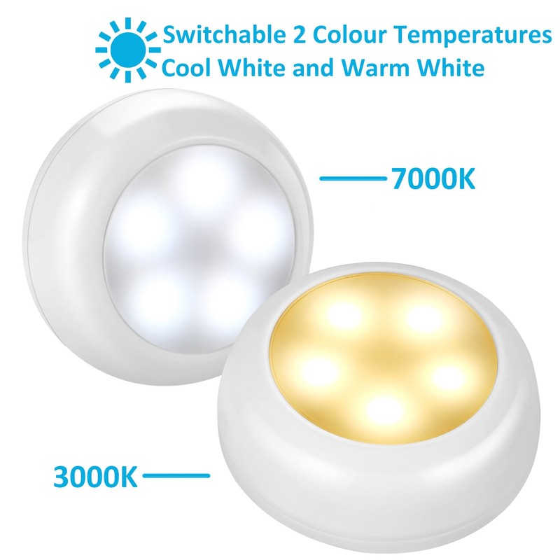 BLS Wireless Dimmable LED Puck Lights with Remote Control, AA-1030