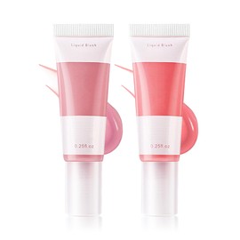 2Pcs Blush Cream for Cheeks,Face Matte Contour Blush Makeup,Buildable Shimmer Facial Cheek Blusher Shades,Blendable Cosmetic Makeup Blush A5