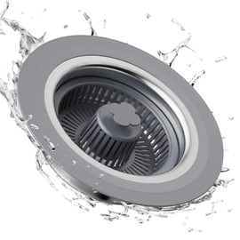 XLMSPORTS Upgraded 3 in 1 Universal Kitchen Sink Stopper Strainer-Peach Blossom