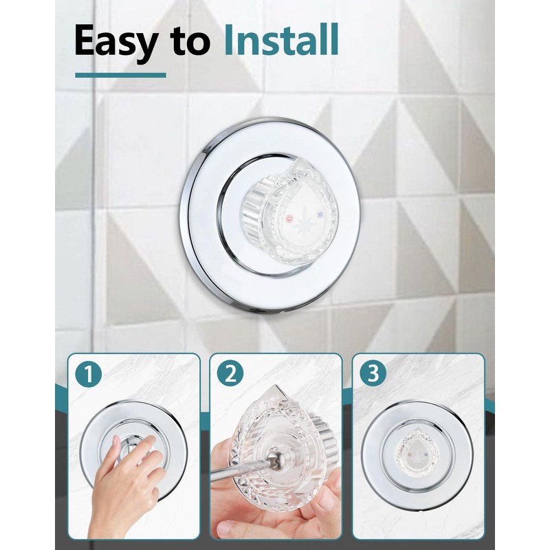 Replacement for Moen Fit Chateau (96796) One-Handle Tub& Shower Knob