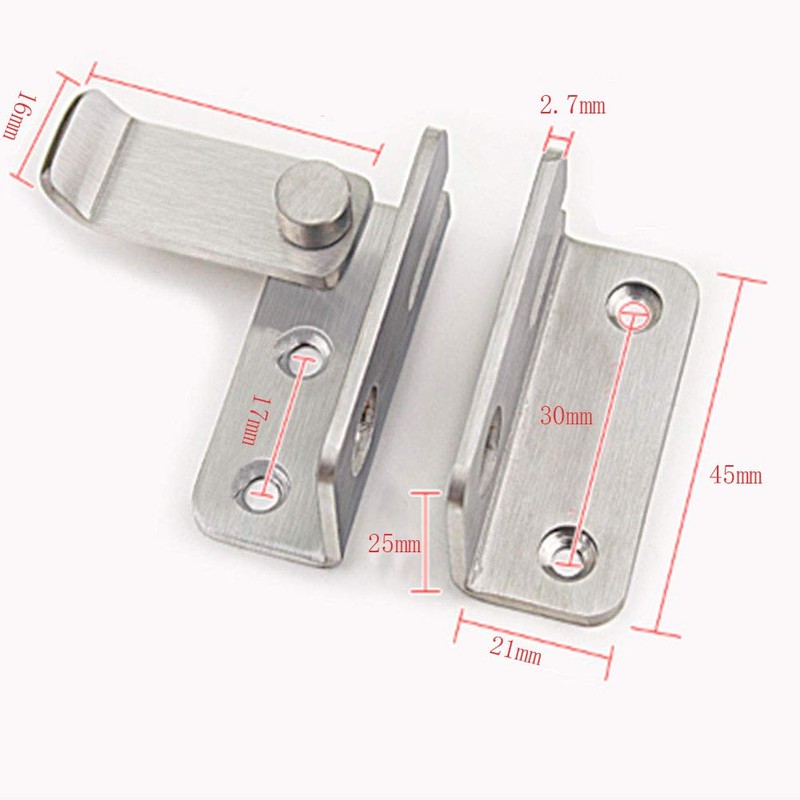 Tiberham Sliding Lock for Doors, Windows, Cabinets, Pet Cages, Accessories