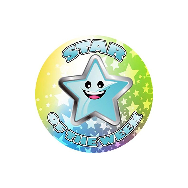 144 Star of the Week 30 mm Reward Stickers for