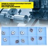 10Pcs Carbide Turning Blade Titanium Alloy High Temperature Resistance Rhombus
