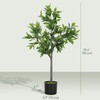HOMCOM Lifelike Artificial Laurel Tree, 3FT Fake Tree with 345