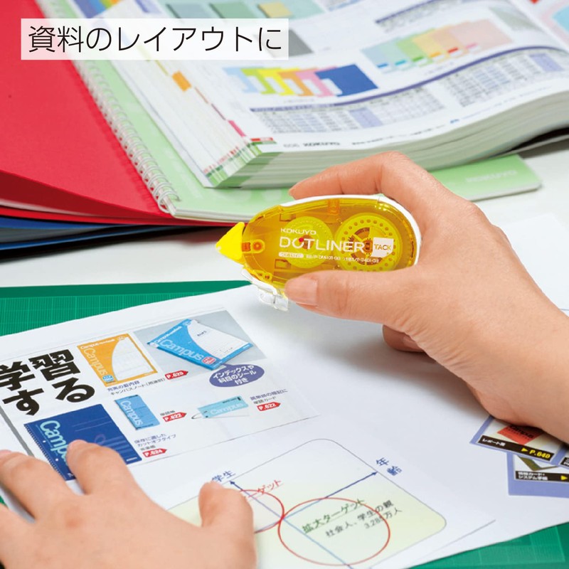 KOKUYO DOTLINER Glue Tape Refill, Weak Adhesion (for TA-DM401N-08) TA-D401N-08