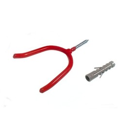 Red Wall Hook Tool Storage Utility Hook Hanger with Dowels