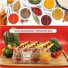 QIQN Clear Seasoning Box Acrylic Condiment Jars Storage Container Set