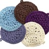 Handmade 100% cotton Circle Washcloth - Colour: Lavendar