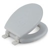J&V Textiles Embroidered Soft Round Toilet Seat With Easy Clean