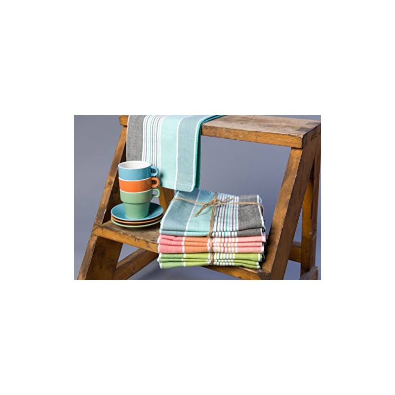 Solwang Tea Towels Set of 3 100% Cotton Turquoise