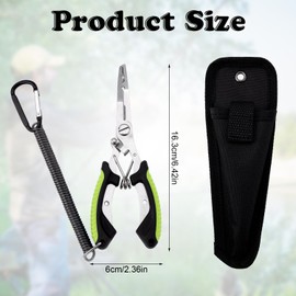 Fishing Pliers, Metal Fishing Pliers Saltwater Fishing Split Ring Pliers Hook Remover Needle Nose Pliers Ice Fly Fishing Multifunctional Tool Accessories Fishing Gear and Gifts for Men
