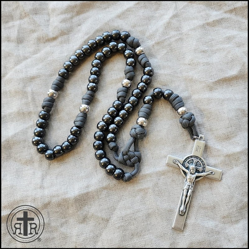 Rugged Rosaries® ASHES to ASHES Catholic Rosary with Metal Beads