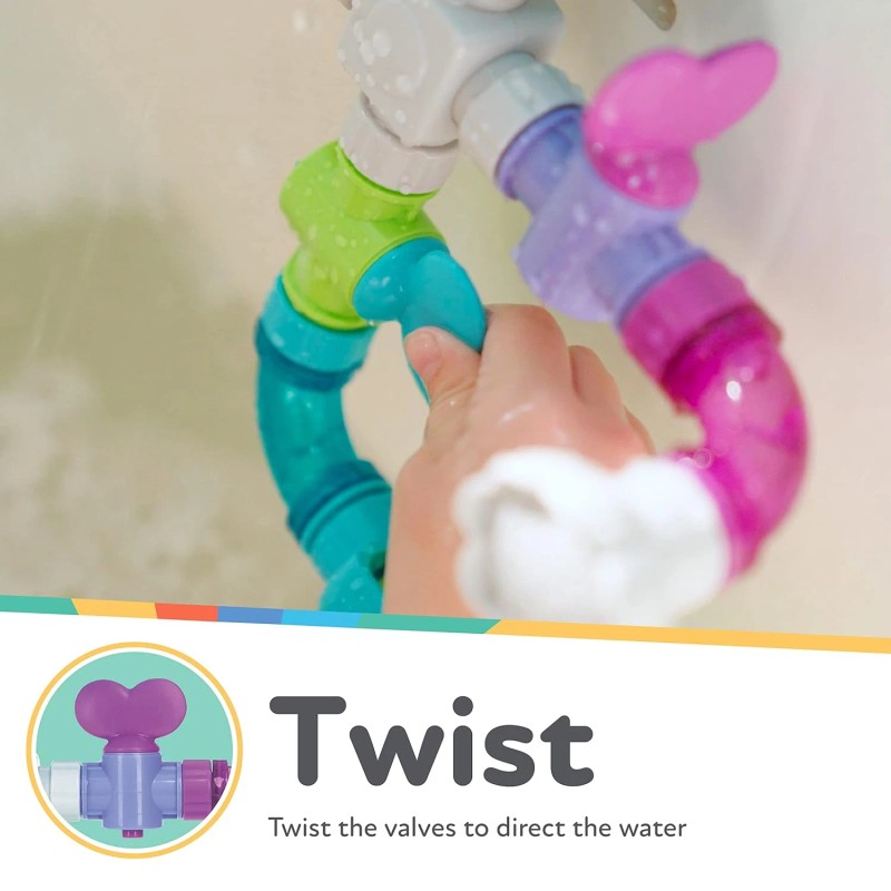 Nuby Wacky Waterworks Pipes Bath Toy - Baby Bathtub Toy