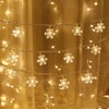 WesGen Christmas Lights，Snowflake String Lights Battery Operated Waterproof 20ft, 40