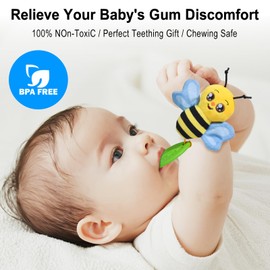 Baby Toys 0-6 Months,Baby Rattles Toy Baby Socks 0-6 Months, Baby Wrist Rattles Socks Baby Shower Gifts - Newborn Toys Hand & Feet Toy for 0-12 Months,Teething Toys 0-12 Months Gifts for Baby Boy Girl