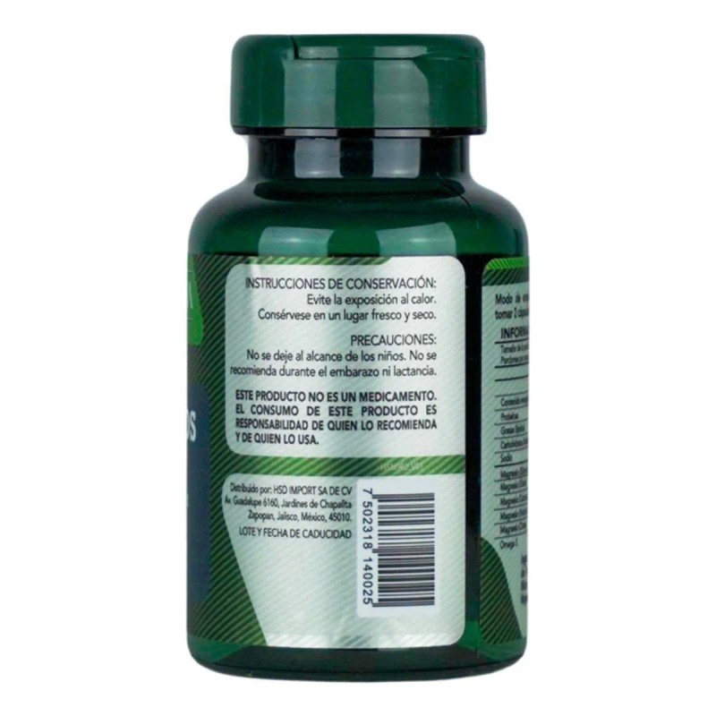 Magnesio Complex 5 En 1, Omega 3, 90 Cápsulas Herbalia