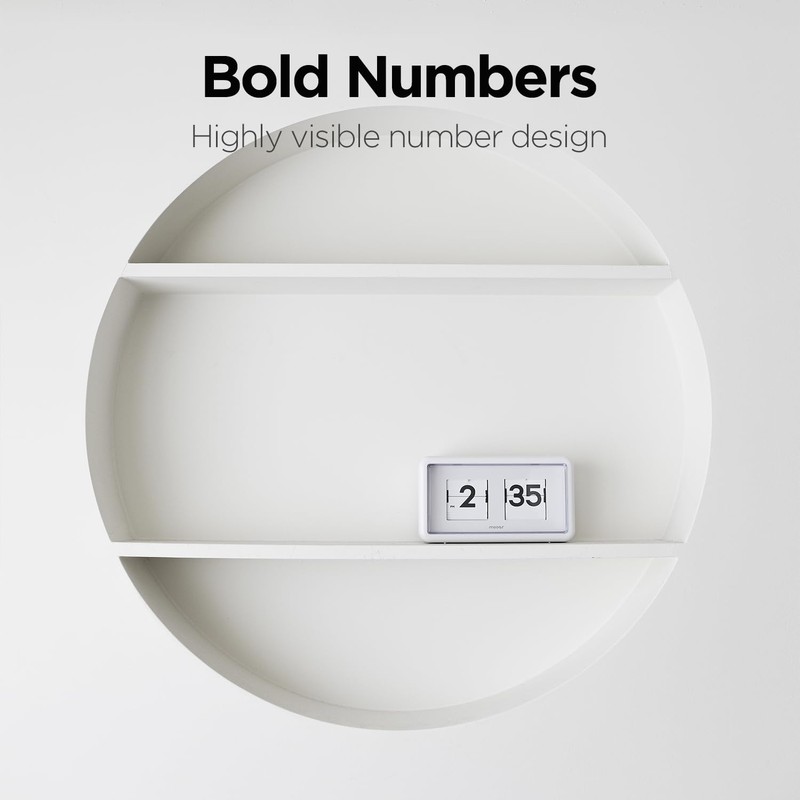 mooas Newtro Flip Clock (Cream)