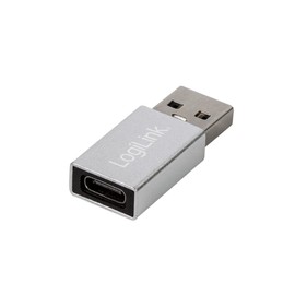 LogiLink USB 3.2 Gen1 Type-C Adapter, USB-A (Male) to USB-C (Female), Silver