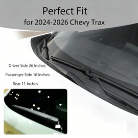 WINNERS Escobillas Limpiaparabrisas para Chevy Trax 2024-2025 - Juego Delantero y Trasero, Ajuste Exacto OEM, Goma para Todas las Estaciones con Diseño Aerodinámico Premium