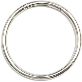 GOOHO Round Carabiner, Circle Carabiner, Round Ring, Outer Diameter 3.4 inches (86 mm), Extra Large Size, Set of 2 (Silver)