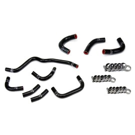 HPS Performance Black Silicone Oil Cooler and Throttle Body Hose Kit for 2000-2003 Honda S2000 2.0L F20C AP1, 57-2079-BLK
