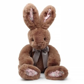 oits cute Faux-Fur 24" Cute Stuffed Animals Bunny Plush Toy for Girl,Baby,Kid (Brown)