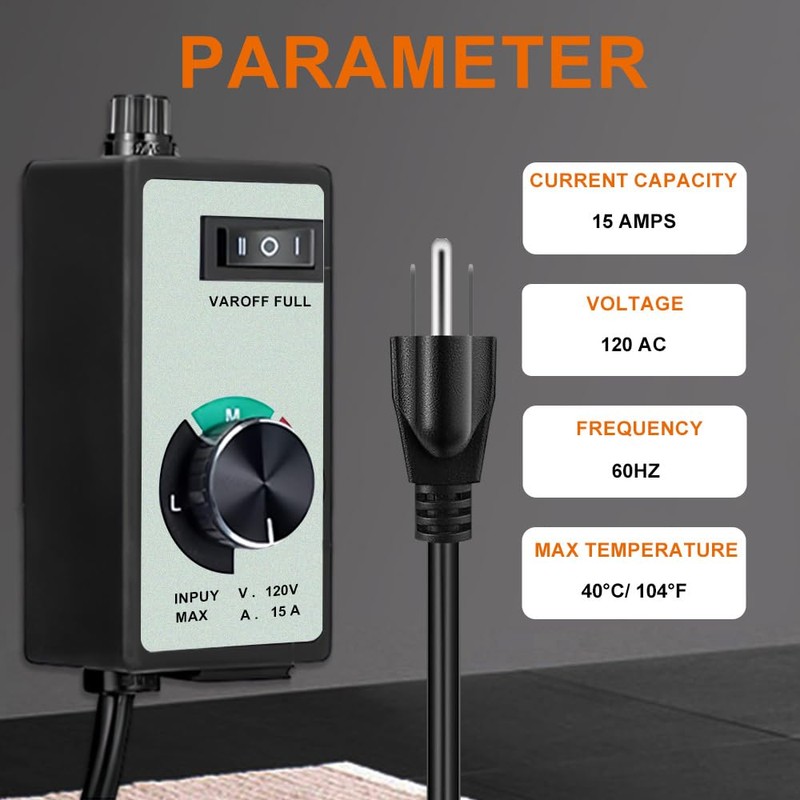 Midcvfrun Electronic Fan Speed Controller, 0-100% Variable Speed Adjuster for
