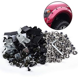 CHEDA Fender Flare Hardware Kit Screw/Bolt Fastener Compatible for Ford Universal Pocket/Rivet Style