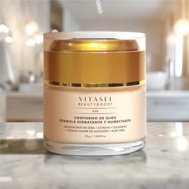 VITASEI™ Beauty Boost | Gel Contorno de Ojos con Células Madre de Algodón, Ácido Hialurónico y Aminoácidos de Seda | Día | Aloe Vera | Antiedad, Hidratante y Reafirmante | 30g